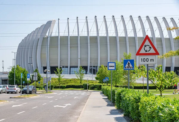 Aréna stadionu fotbalového týmu Dinamo Záhřeb, v Záhřebu, Chorvatsko. — Stock fotografie
