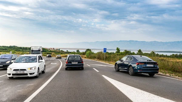 Cars on the roads and streets of Vir, Croatia. — Stock Photo, Image