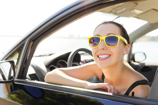 Autofahrer glücklich — Stockfoto