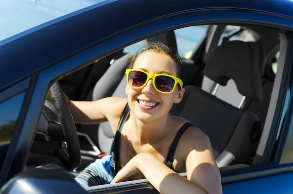 Autofahrer glücklich — Stockfoto