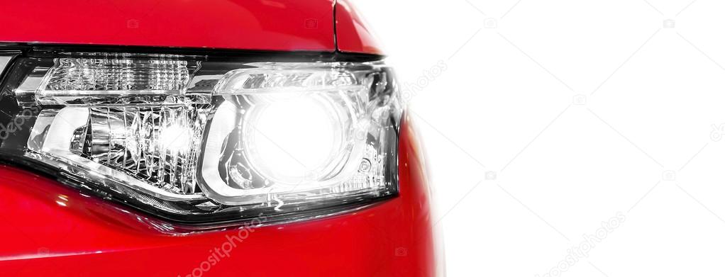 Red Car Headlight