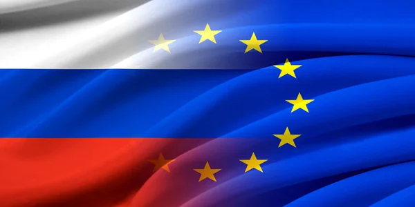 UE e Russia . — Foto Stock