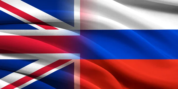 Velká Británie a Ruska. — Stock fotografie