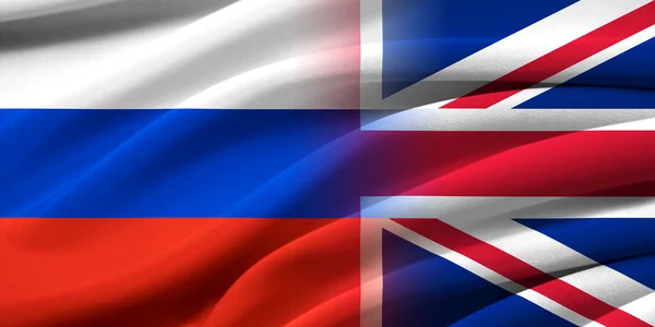 Velká Británie a Ruska. — Stock fotografie