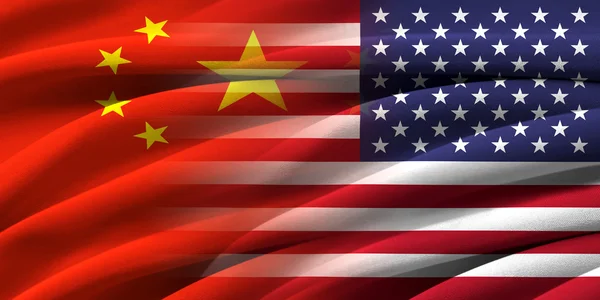 stock image USA and China.