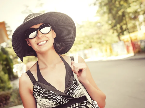 Flicka turist. — Stockfoto