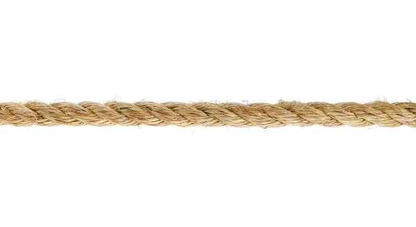 白で隔離されるロープ — ストック写真
