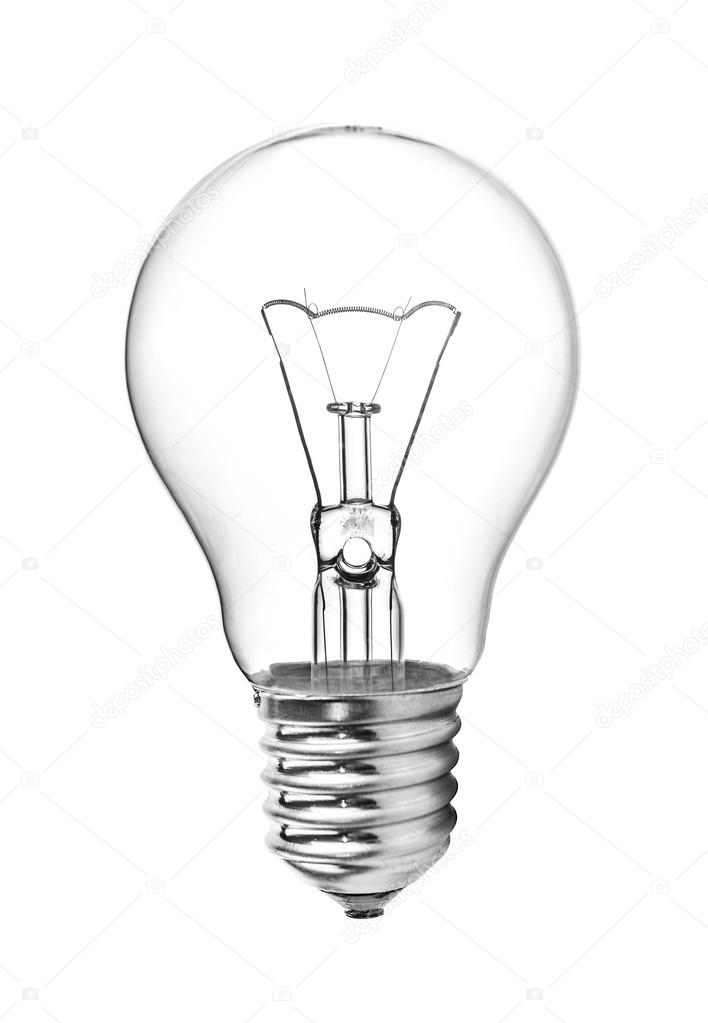 Light bulb isolated on white.