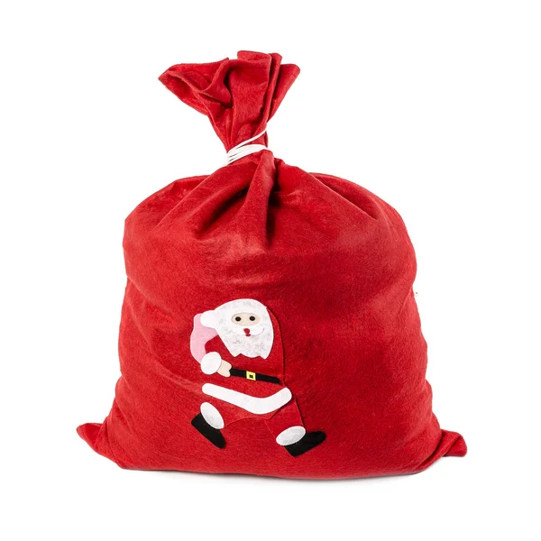 Άγιος Βασίλης κόκκινη τσάντα — Φωτογραφία Αρχείου