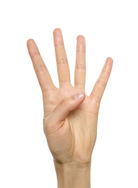 el dört sayısı gösteriliyor.