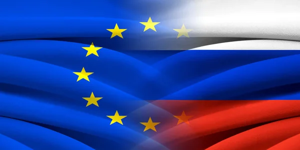 UE e Russia . — Foto Stock