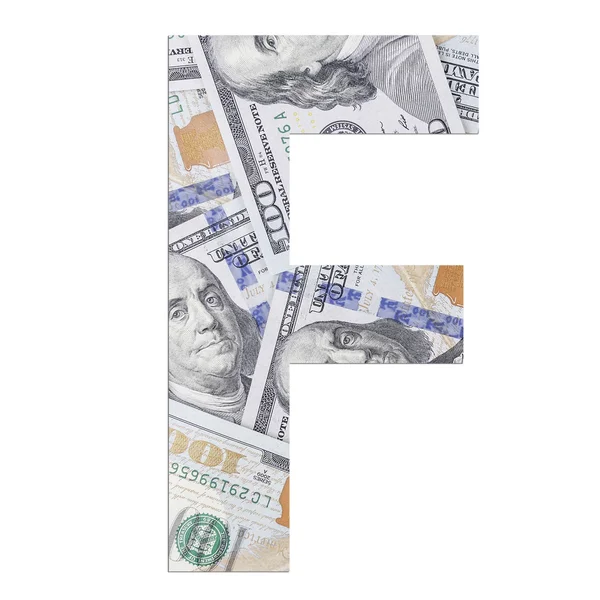 Alphabetic letter F. — Stock Photo, Image