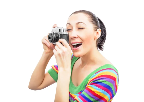 Woman photographs — Stock Photo, Image