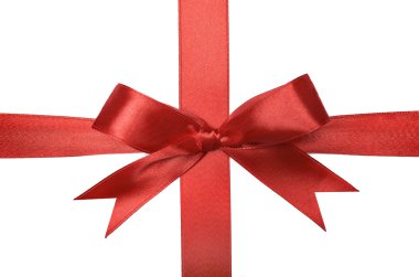 parlak kırmızı saten kurdele