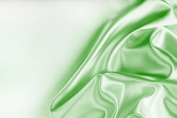 Groene zijde stof textuur — Stockfoto