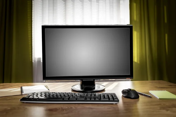 Desktop computer. Werkplek. — Stockfoto