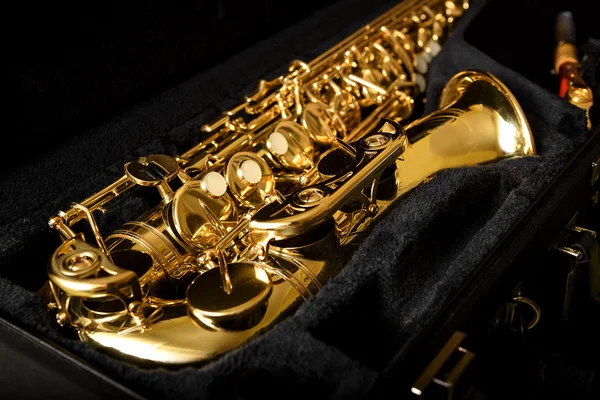 Detalhe saxofone — Fotografia de Stock