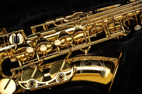 Detalhe saxofone — Fotografia de Stock