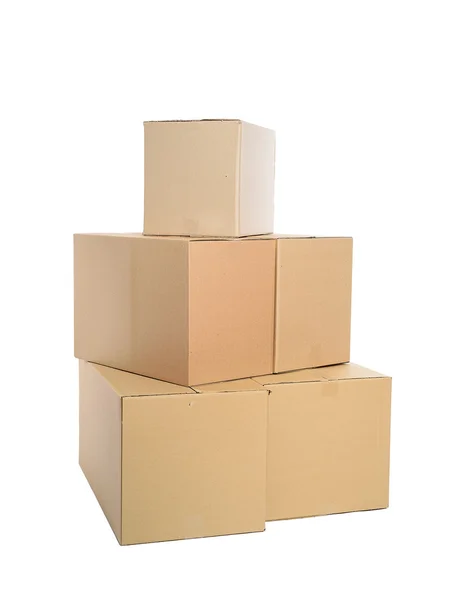 Стопка картонных коробок — стоковое фото