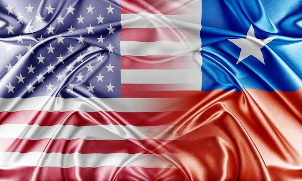 USA und Chile. — Stockfoto