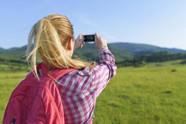 Yürüyüş alarak fotoğraf.