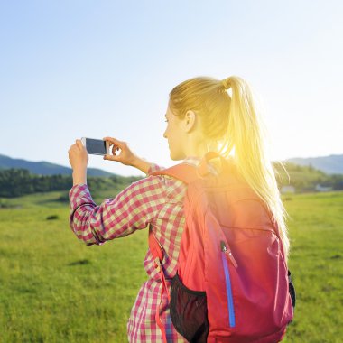 Yürüyüş alarak fotoğraf.