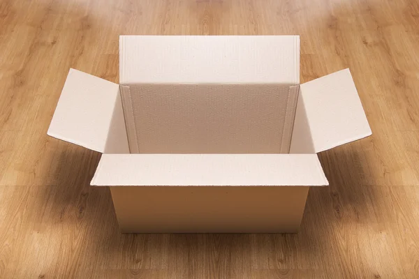 Empty brown carton box — Stock Photo, Image