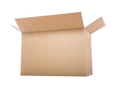 karton kutu açıldı.