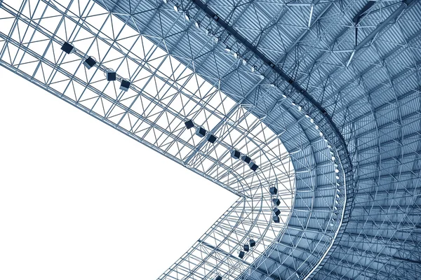 Bouw van het stadion dak. — Stockfoto