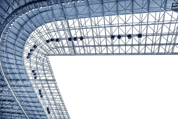 Bouw van het stadion dak. — Stockfoto