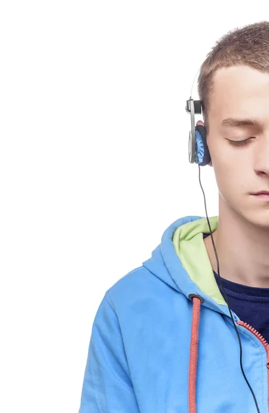 Homem com fones de ouvido — Fotografia de Stock