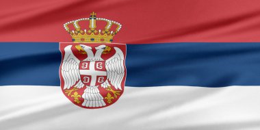 Sırbistan bayrağı. 