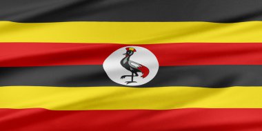 Uganda bayrağı. 