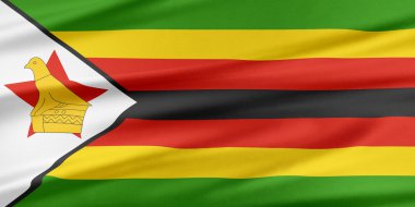 Zimbabve bayrağı. 