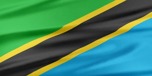 Tanzania flagga. — Stockfoto