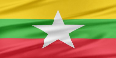 Myanmar bayrağı. 