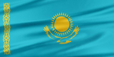 Kazakistan bayrağı. 