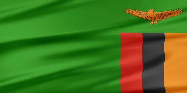 Zambia flagga. — Stockfoto