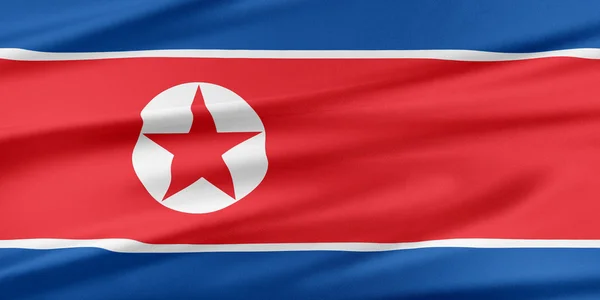 Korea Noord vlag. — Stockfoto