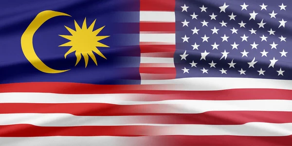USA und Malaysia. — Stockfoto