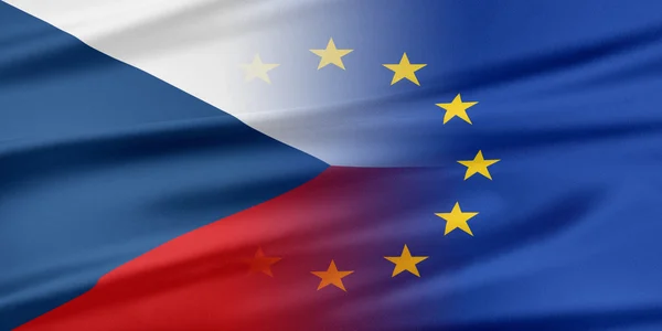 European Union and Czech Republic. — Stock Photo, Image