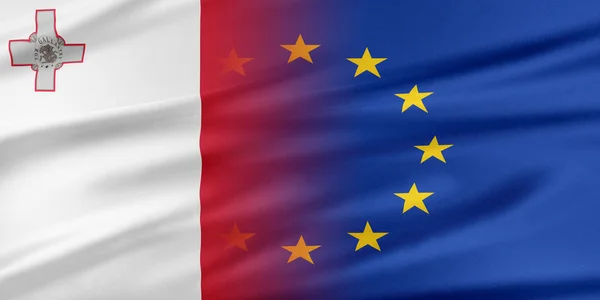 European Union and Malta. — Stock Photo, Image