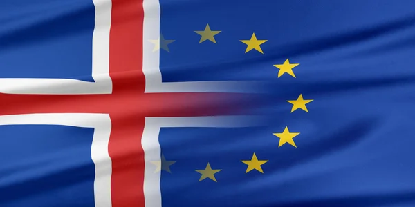 European Union and Iceland. — Stock Photo, Image