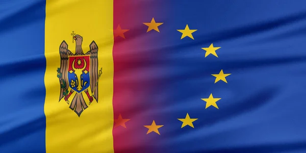 European Union and Moldova. — Stock Photo, Image