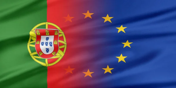 Unii Europejskiej i Portugalii. — Zdjęcie stockowe