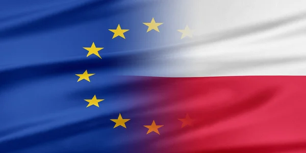 European Union and Poland. — Stock Photo, Image