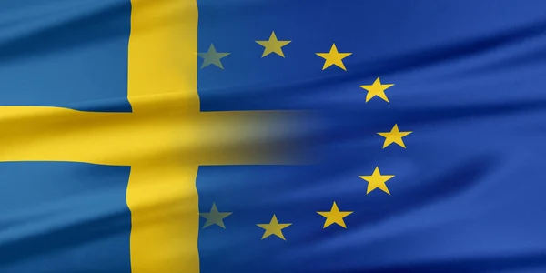 European Union and Sweden. — Stock Photo, Image