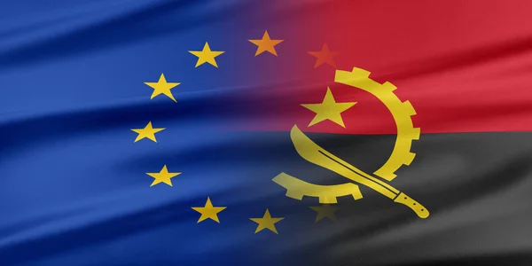 European Union and Angola. — Stock Photo, Image