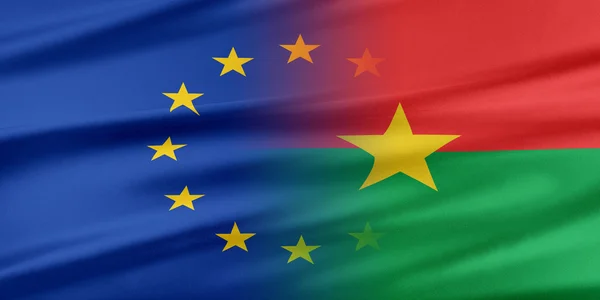 European Union and Burkina Faso. — Stock Photo, Image