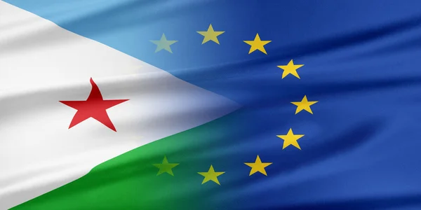 European Union and Djibouti. — Stock Photo, Image